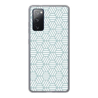 Handyhülle Samsung Galaxy S20 FE Silikonhülle Schutzhülle Handy Hülle Grün - Geometri