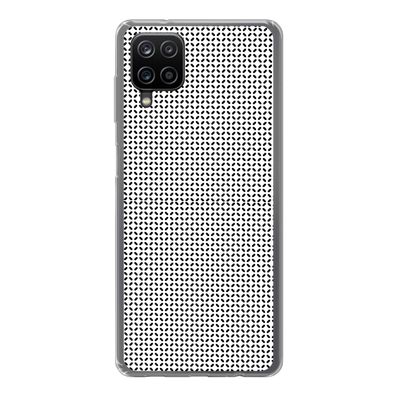 Handyhülle Samsung Galaxy A12 Silikonhülle Schutzhülle Handy Hülle Schwarz - Weiß - G