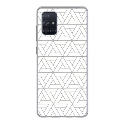 Handyhülle Samsung Galaxy A51 Silikonhülle Schutzhülle Handy Hülle Design - Linie - M