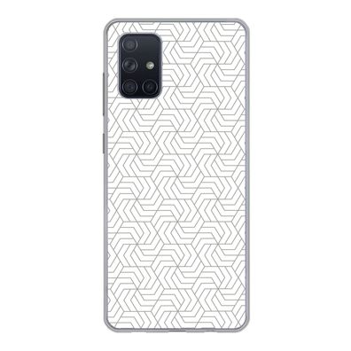 Handyhülle Samsung Galaxy A51 Silikonhülle Schutzhülle Handy Hülle Geometrie - Linie