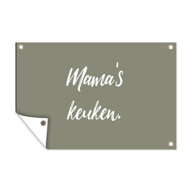 Outdoor-Poster Gartenposter 60x40 cm Sprichwörter - Mama - Zitate - Mamas Küche