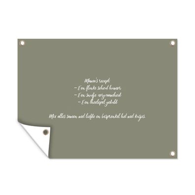 Outdoor-Poster Gartenposter 40x30 cm Zitate - Mama - Sprichwörter - Mamas Rezept - K