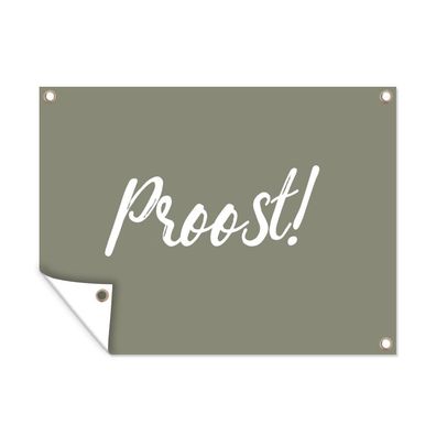 Outdoor-Poster Gartenposter 40x30 cm Zum Wohl! - Zitate - Sprichwörter - Trinken