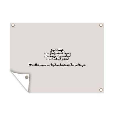 Outdoor-Poster Gartenposter 80x60 cm Papas Rezept - Taupe - Angebot (Gr. 80x60 cm)