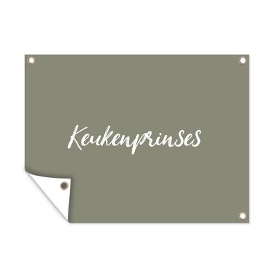 Outdoor-Poster Gartenposter 120x90 cm Zitate - Küchenprinzessinnen - Sprichwörter -