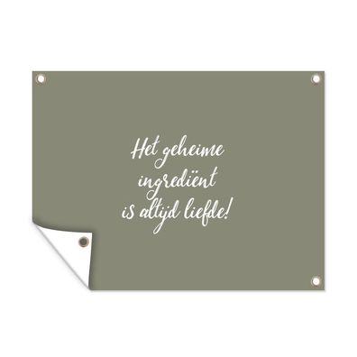 Outdoor-Poster Gartenposter 120x90 cm Sprichwörter - Liebe - Zitate - Die geheime Zu