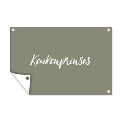 Outdoor-Poster Gartenposter 60x40 cm Zitate - Küchenprinzessinnen - Sprichwörter - F