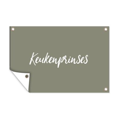 Outdoor-Poster Gartenposter 120x80 cm Zitate - Küchenprinzessinnen - Sprichwörter -
