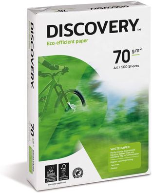 Discovery 70g/ m²-Papier in A4-Format 70 g/ m² 1 x Ries 500 Blatt weiß