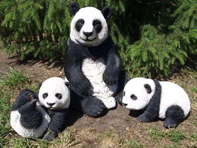 Panda Bär Figur Deko Gartenfigur Baby o. Erwachsen wetterfest Pandabär HOTANT NEU
