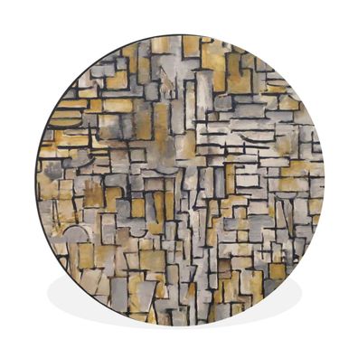 Wandbild Runde Bilder 120x120 cm Mondrian - Kunst - Alte Meister (Gr. 120x120 cm)