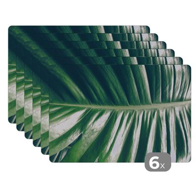 Placemats Tischset 6-teilig 45x30 cm Blätter - Tropisch - Dschungel (Gr. 45x30 cm)