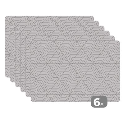 Placemats Tischset 6-teilig 45x30 cm Abstrakt - Muster - Entwurf - Dreieck