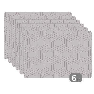 Placemats Tischset 6-teilig 45x30 cm Design - Geometrie - Muster - Abstrakt