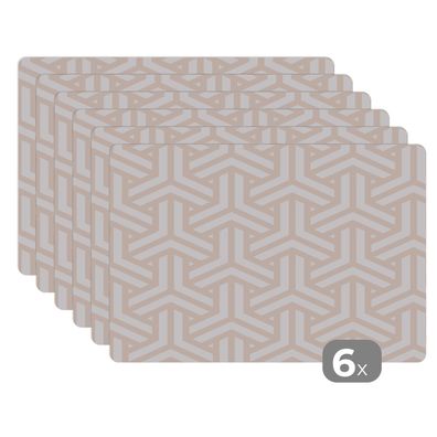Placemats Tischset 6-teilig 45x30 cm Geometrie - Linie - Form - Muster