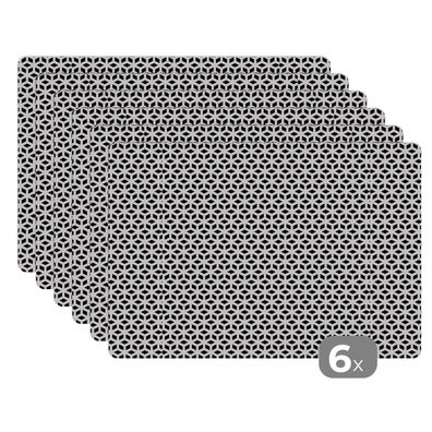 Placemats Tischset 6-teilig 45x30 cm Geometrie - Linie - Abstrakt - Muster