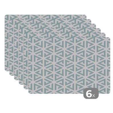 Placemats Tischset 6-teilig 45x30 cm Design - Geometrie - Muster - Dreieck