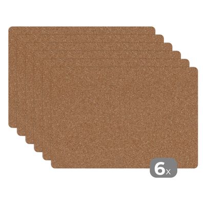 Placemats Tischset 6-teilig 45x30 cm Korken - Gestaltung - Struktur (Gr. 45x30 cm)