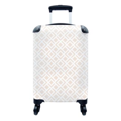 Koffer Reisekoffer - 35x55 cm Muster - Abstrakt - Beige - Geometrisch