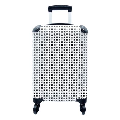 Koffer Reisekoffer - 35x55 cm Schwarz - Weiß - Geometrie - Muster - Abstrakt