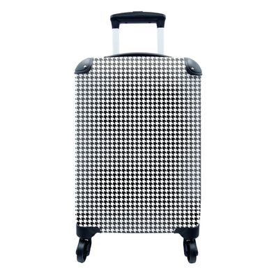 Koffer Reisekoffer - 35x55 cm Schwarz - Weiß - Design - Geometrie - Muster