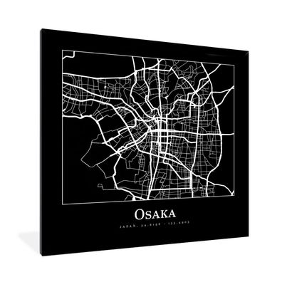 Poster Bilder - 40x40 cm Karte - Osaka - Stadtplan (Gr. 40x40 cm)
