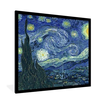 Poster Bilder - 40x40 cm Sternennacht - Gemälde - Alte Meister - Vincent van Gogh
