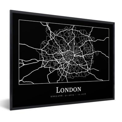 Poster Bilder - 40x30 cm Karte - Stadtplan - London (Gr. 40x30 cm)