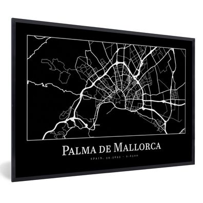 Poster Bilder - 60x40 cm Karte - Stadtplan - Palma de Mallorca - Karte (Gr. 60x40 cm)