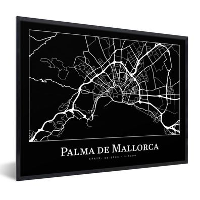 Poster Bilder - 40x30 cm Karte - Stadtplan - Palma de Mallorca - Karte (Gr. 40x30 cm)