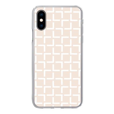 Handyhülle iPhone X Silikonhülle Schutzhülle Handy Hülle Design - Linie - Muster - Be