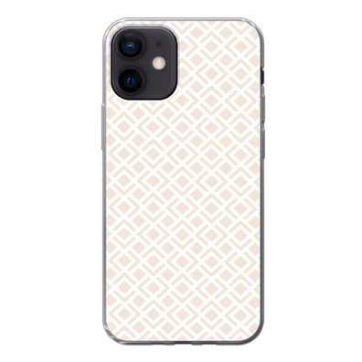 Handyhülle iPhone 12 Silikonhülle Schutzhülle Handy Hülle Muster - Abstrakt - Beige -