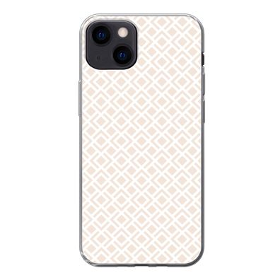 Handyhülle iPhone 13 Silikonhülle Schutzhülle Handy Hülle Muster - Abstrakt - Beige -