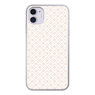 Handyhülle iPhone 11 Silikonhülle Schutzhülle Handy Hülle Muster - Abstrakt - Beige -