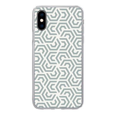 Handyhülle iPhone X Silikonhülle Schutzhülle Handy Hülle Design - Linie - Muster - Gr