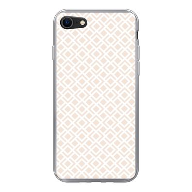 Handyhülle iPhone 7 Silikonhülle Schutzhülle Handy Hülle Muster - Abstrakt - Beige -