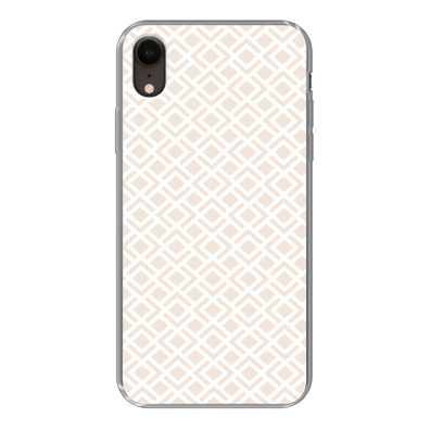 Handyhülle iPhone XR Silikonhülle Schutzhülle Handy Hülle Muster - Abstrakt - Beige -