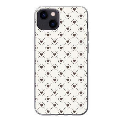 Handyhülle iPhone 13 Silikonhülle Schutzhülle Handy Hülle Geometrie - Linie - Herz -