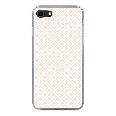 Handyhülle iPhone 8 Silikonhülle Schutzhülle Handy Hülle Muster - Abstrakt - Beige -