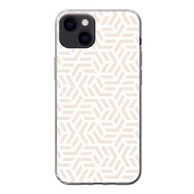 Handyhülle iPhone 13 Silikonhülle Schutzhülle Handy Hülle Beige - Geometrie - Muster