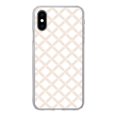 Handyhülle iPhone X Silikonhülle Schutzhülle Handy Hülle Linie - Geometrie - Muster -