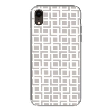 Handyhülle iPhone XR Silikonhülle Schutzhülle Handy Hülle Gestaltung - Linie - Muster