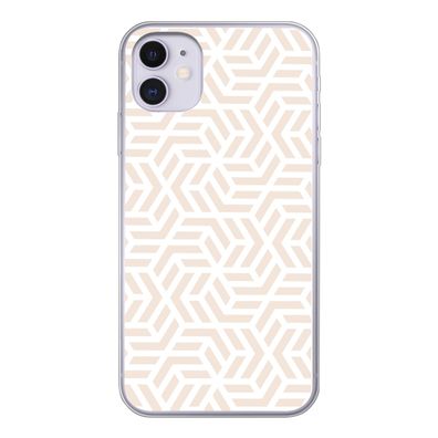 Handyhülle iPhone 11 Silikonhülle Schutzhülle Handy Hülle Beige - Geometrie - Muster