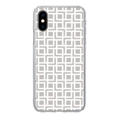 Handyhülle iPhone X Silikonhülle Schutzhülle Handy Hülle Gestaltung - Linie - Muster