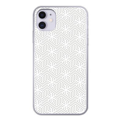 Handyhülle iPhone 11 Silikonhülle Schutzhülle Handy Hülle Design - Linie - Muster - S