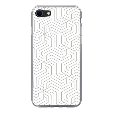Handyhülle iPhone 8 Silikonhülle Schutzhülle Handy Hülle Geometrie - Linie - Muster