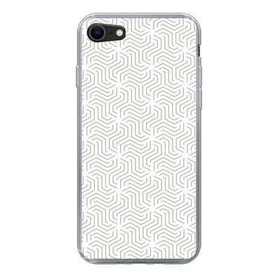 Handyhülle iPhone SE 2020 Silikonhülle Schutzhülle Handy Hülle Design - Linie - Muste