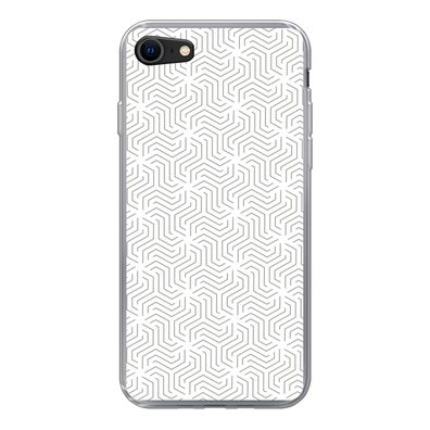Handyhülle iPhone 7 Silikonhülle Schutzhülle Handy Hülle Design - Linie - Muster - Sc