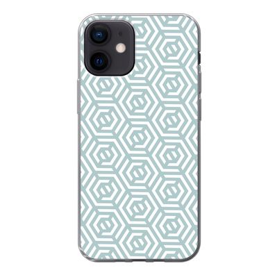 Handyhülle iPhone 12 Silikonhülle Schutzhülle Handy Hülle Muster - Abstrakt - Grün -