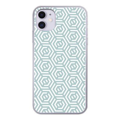 Handyhülle iPhone 11 Silikonhülle Schutzhülle Handy Hülle Muster - Abstrakt - Grün -